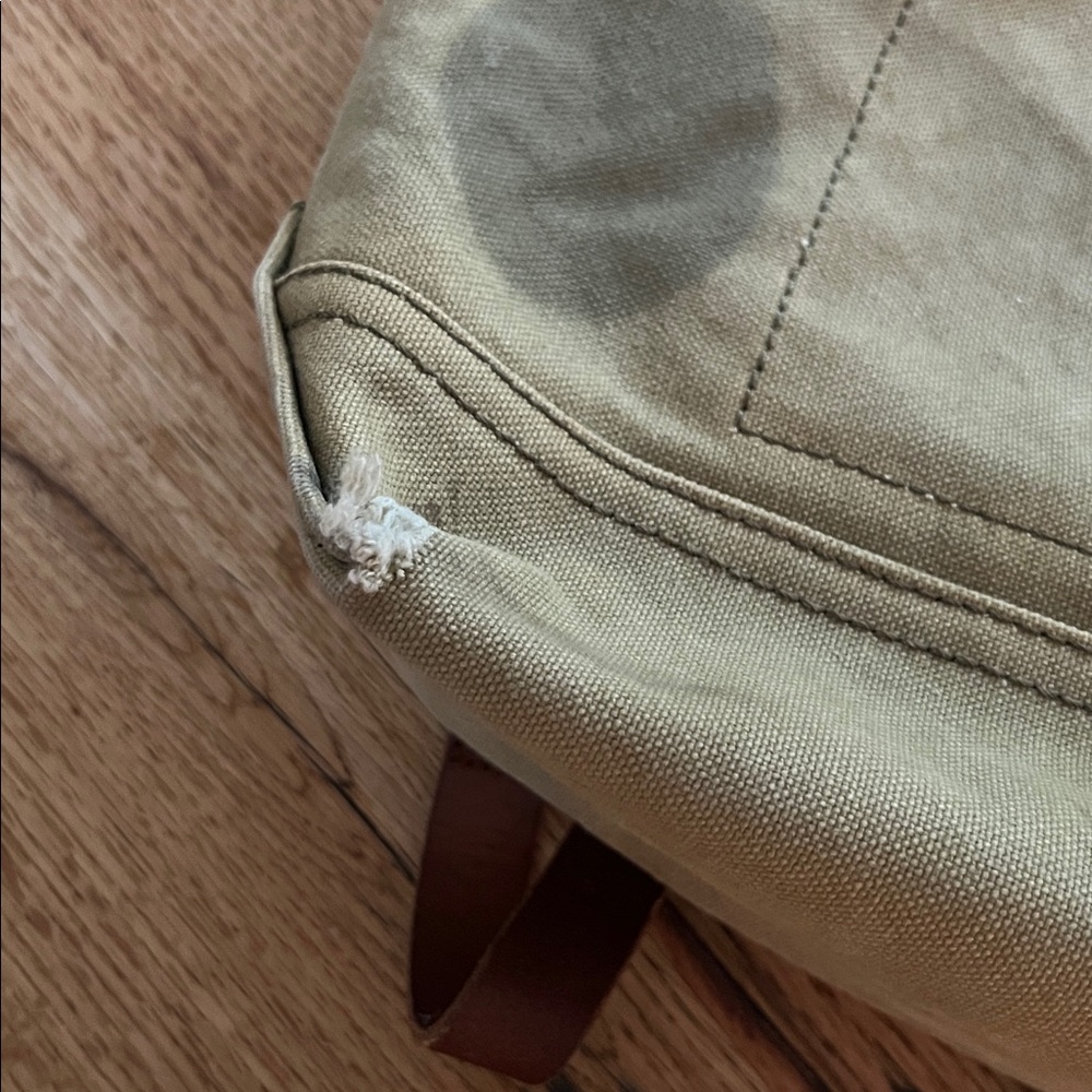 Madewell Utility Leather & Canvas Charleston Travel Backpack in Surplus Olive - Picture 4 of 8
